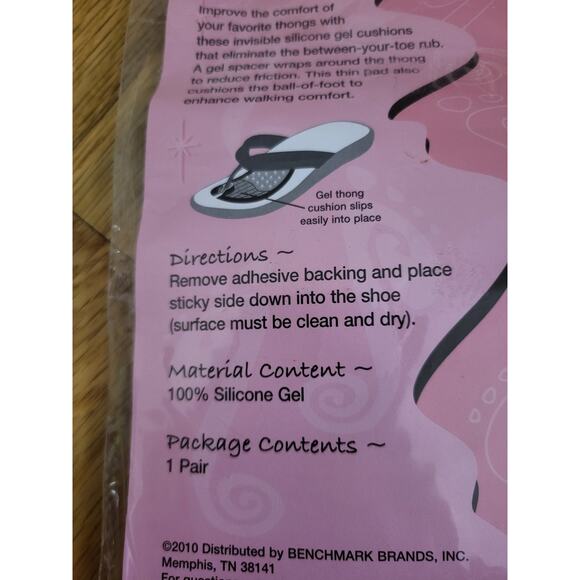 Peda Bella Gel Thong Cushion Silicone Foot Pads for Flip Flops 1 Pair NEW Sealed - Picture 7 of 8